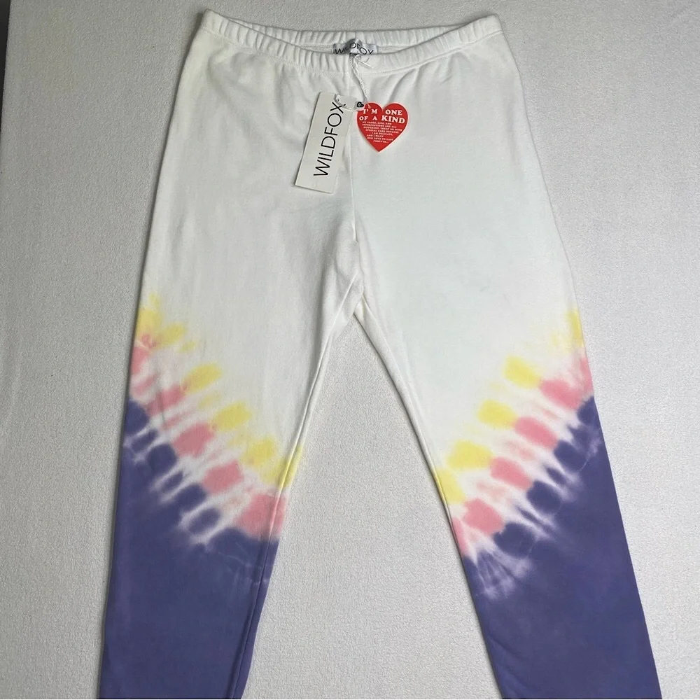 Wildfox Women's Knox Jogger Sweatpants 'Edelweiss Wash' Size (M) Medium NEW - Picture 3 of 11